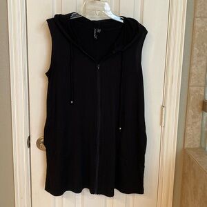Swim suit cover up, black, size medium.